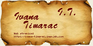 Ivana Timarac vizit kartica